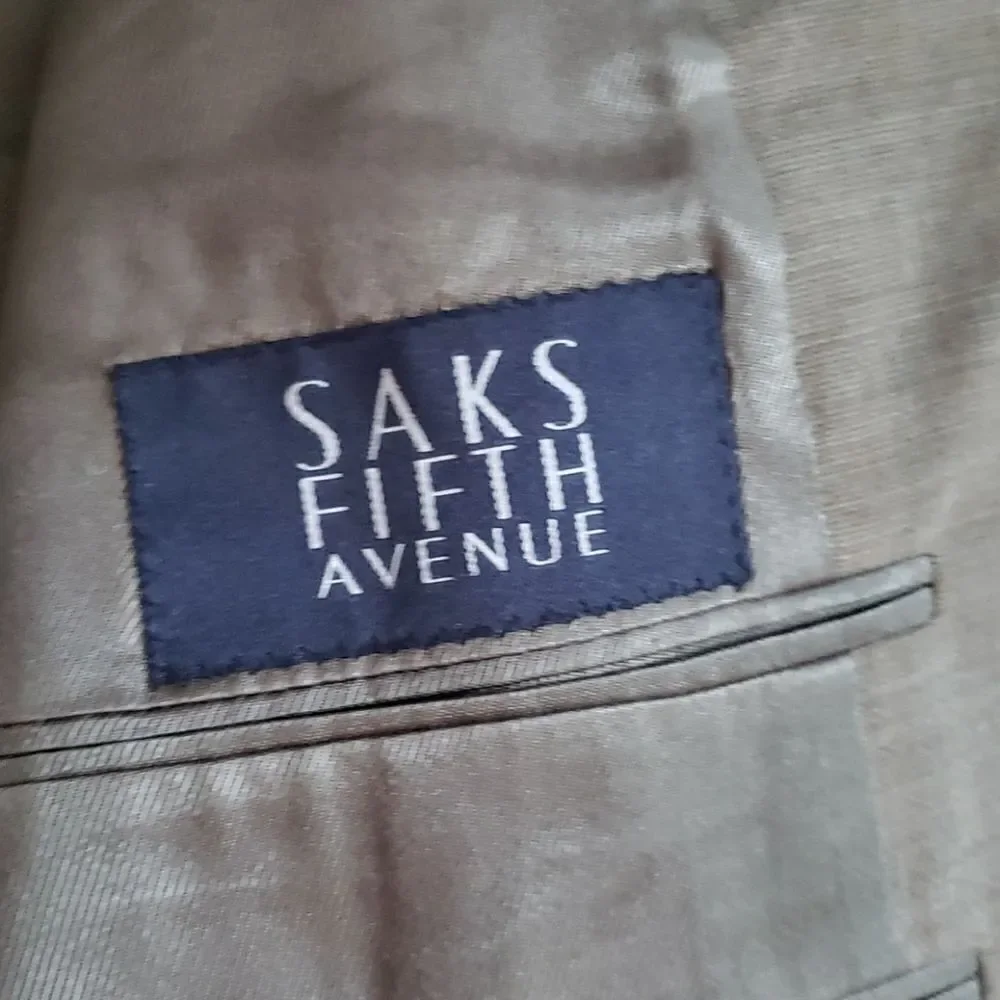 Burberry London Saks Fifth Avenue Brown Suit Coat